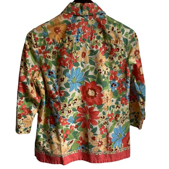 Retro Van Heusen Floral Top M - Picture 3 of 5